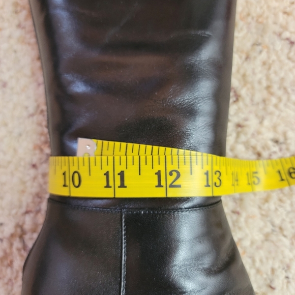 Jimmy Choo Kim Leather Heels Knee High Boots 37.5 - Picture 15 of 15